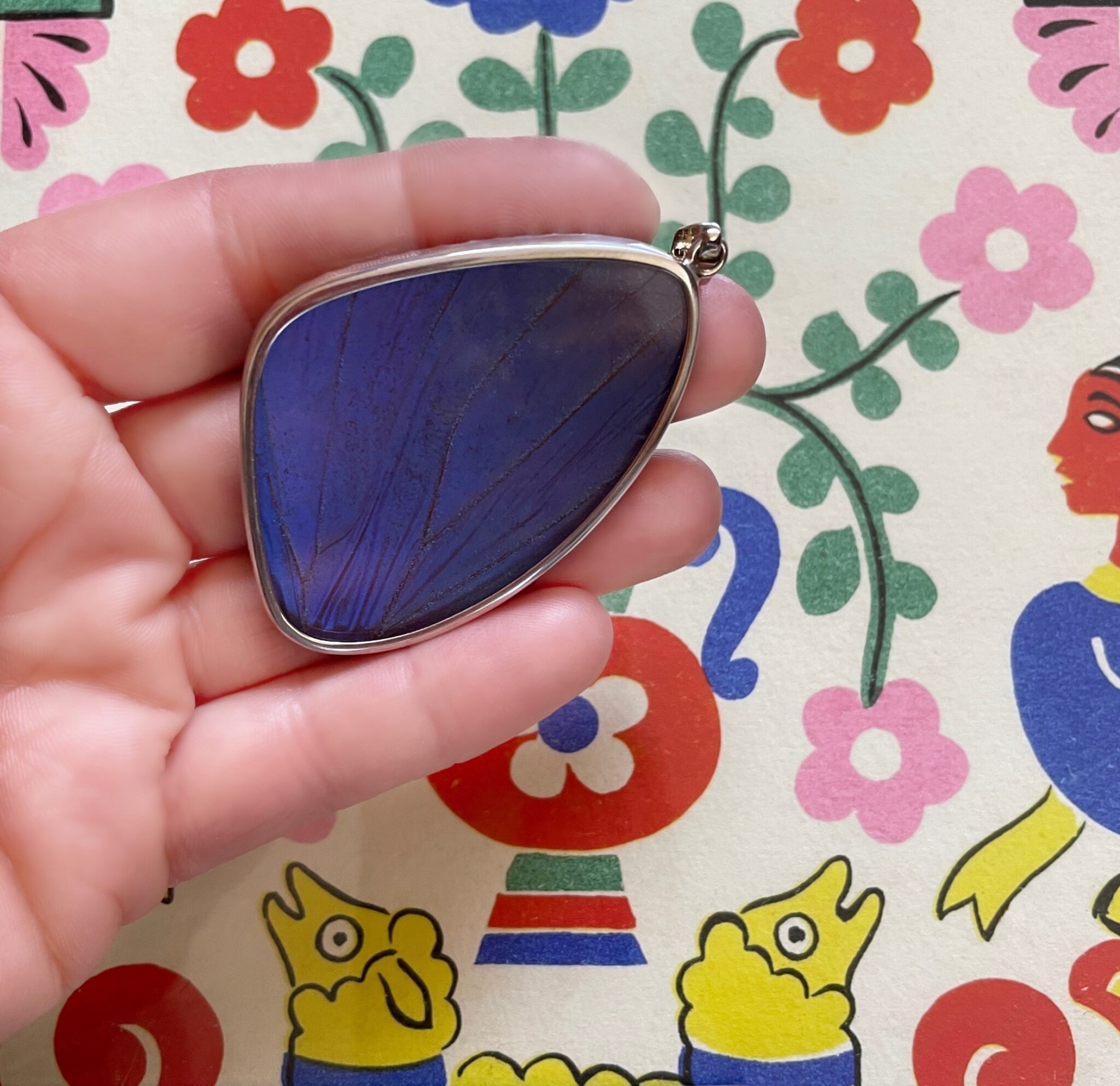 Geoclassics Butterfly Wing Pendant Morpho Didius