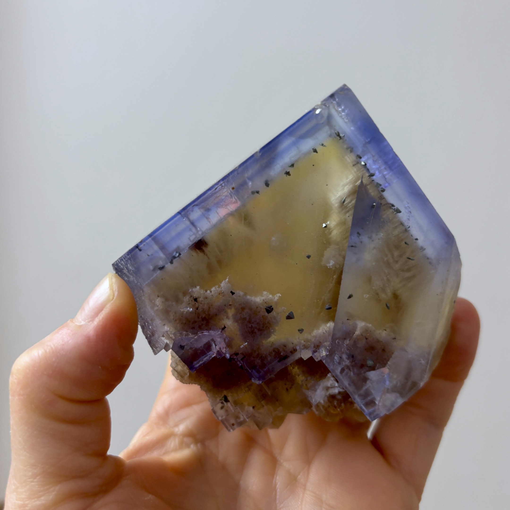 Blue and Yellow Zoned Fluorite Collector Specimen ~ Illinois