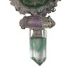 Amethyst Stalactite Slice, Vera Cruz Amethyst, and Quartz with Fuchsite Pendant - Image 2
