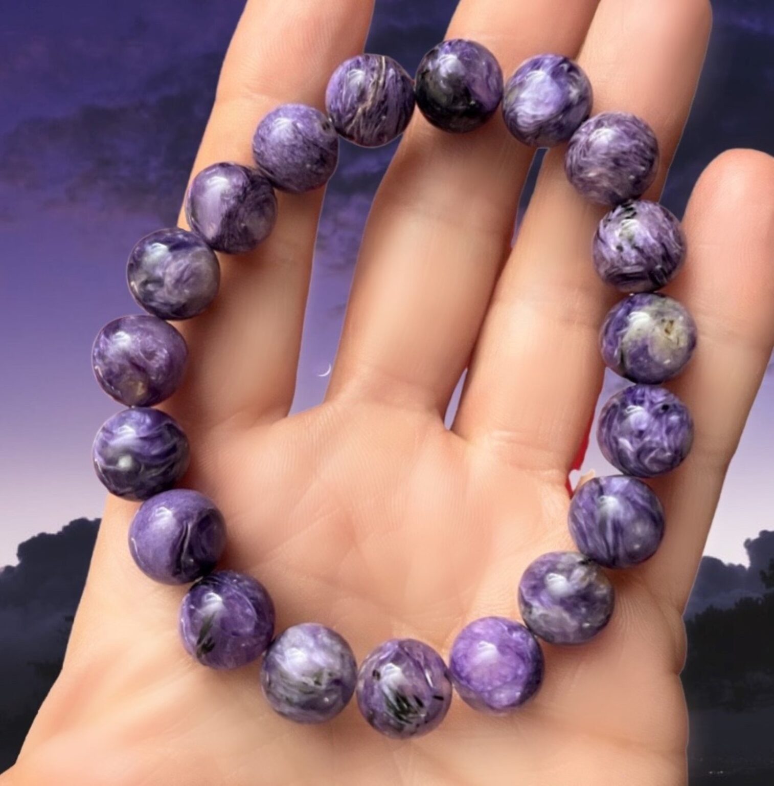 Geoclassics Charoite Stretch Bracelet 10mm