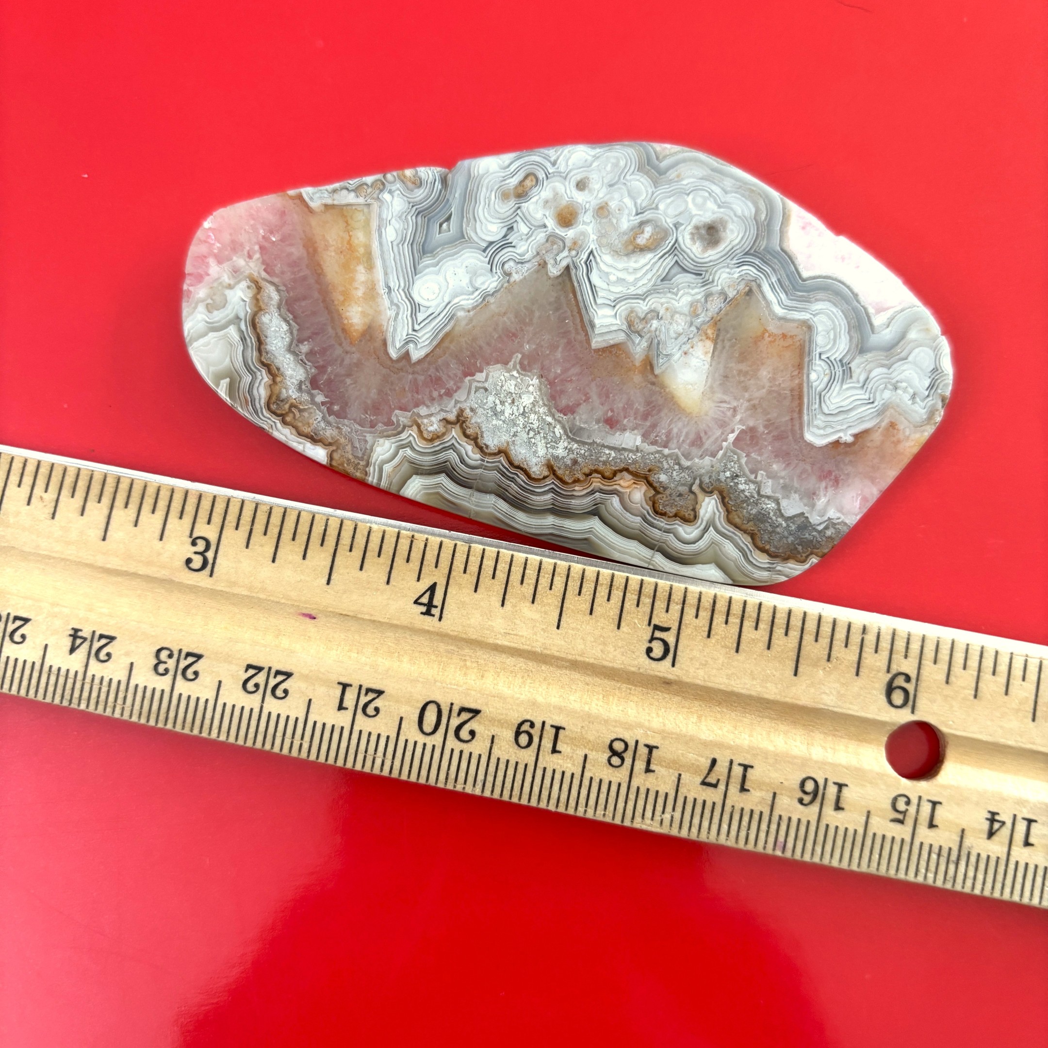 Crazy Lace Agate Slice/Cabochon/Worry Stone - Image 4