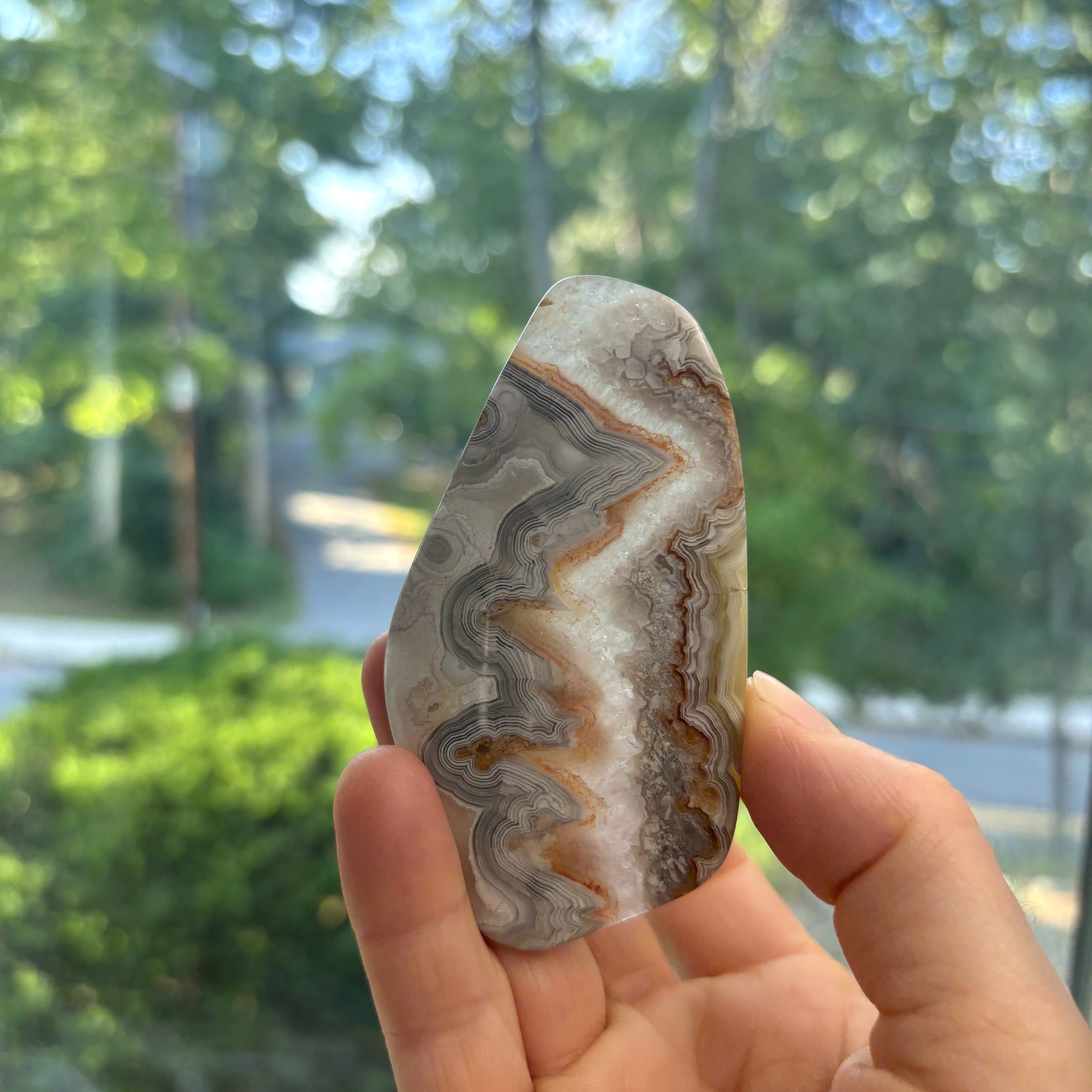 Crazy Lace Agate Slice/Cabochon/Worry Stone - Image 5