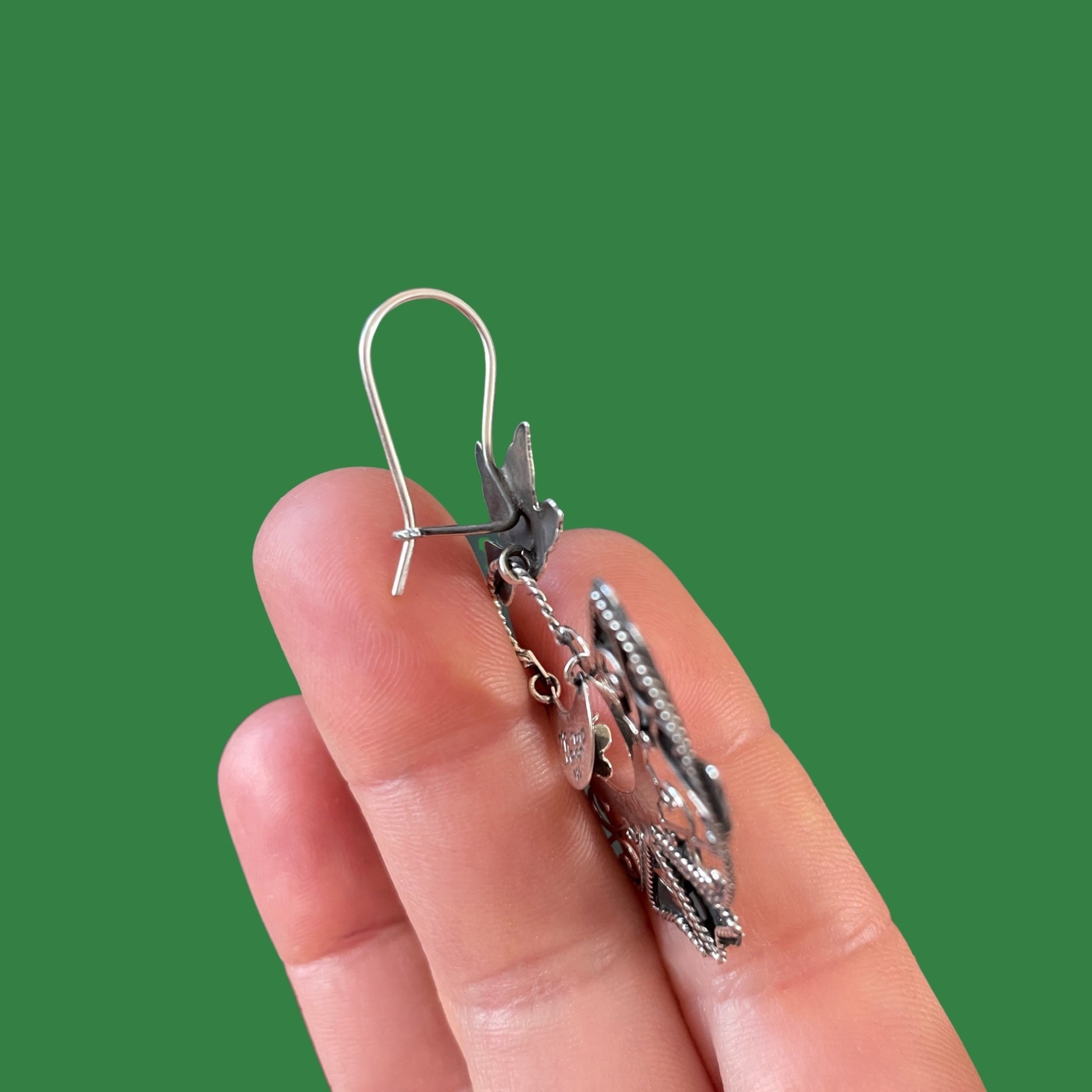 Bird Earrings by Maria Belen Nilson ~ Lovely Doves in Flight - Image 5