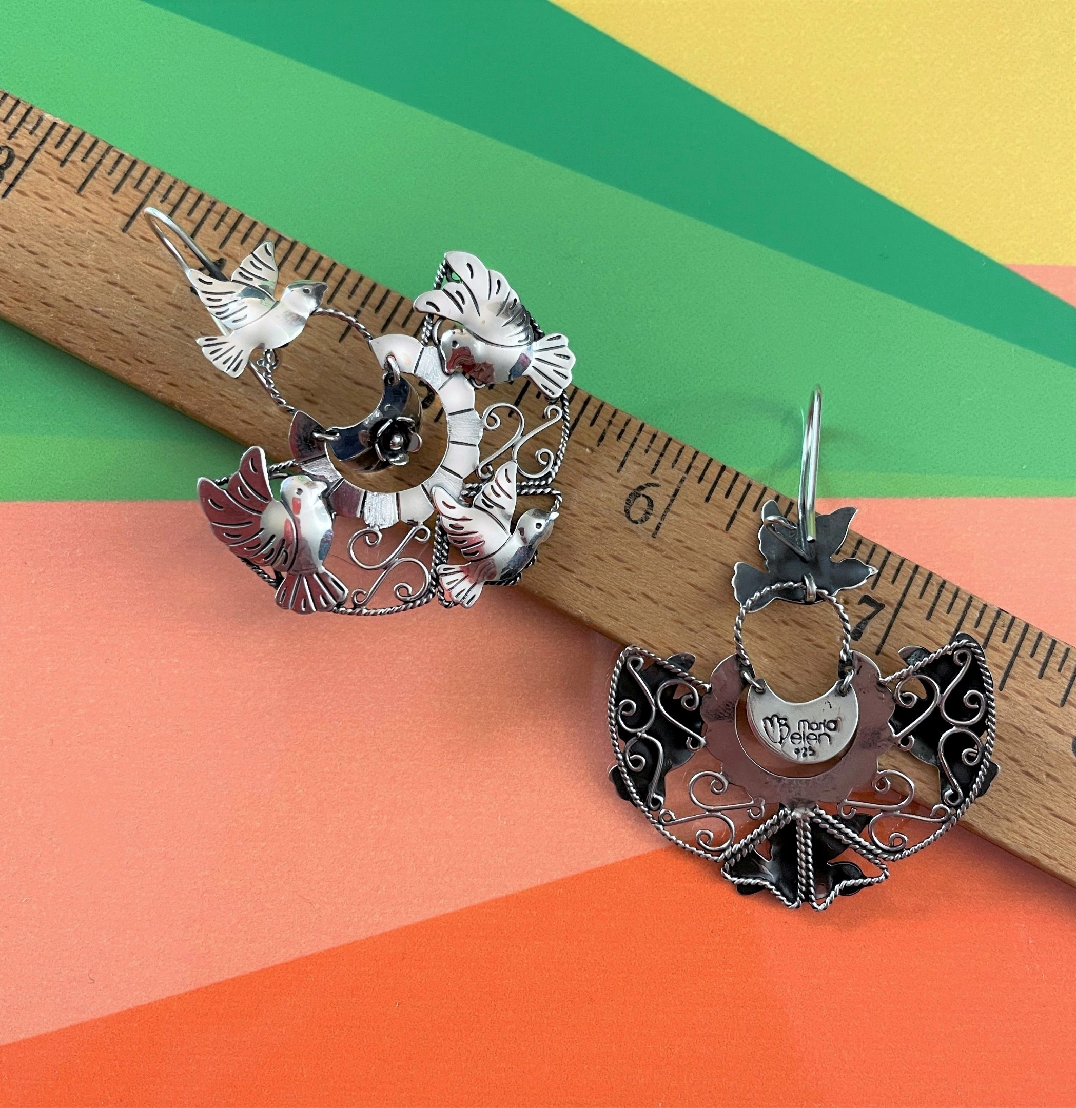 Bird Earrings by Maria Belen Nilson ~ Lovely Doves in Flight - Image 7