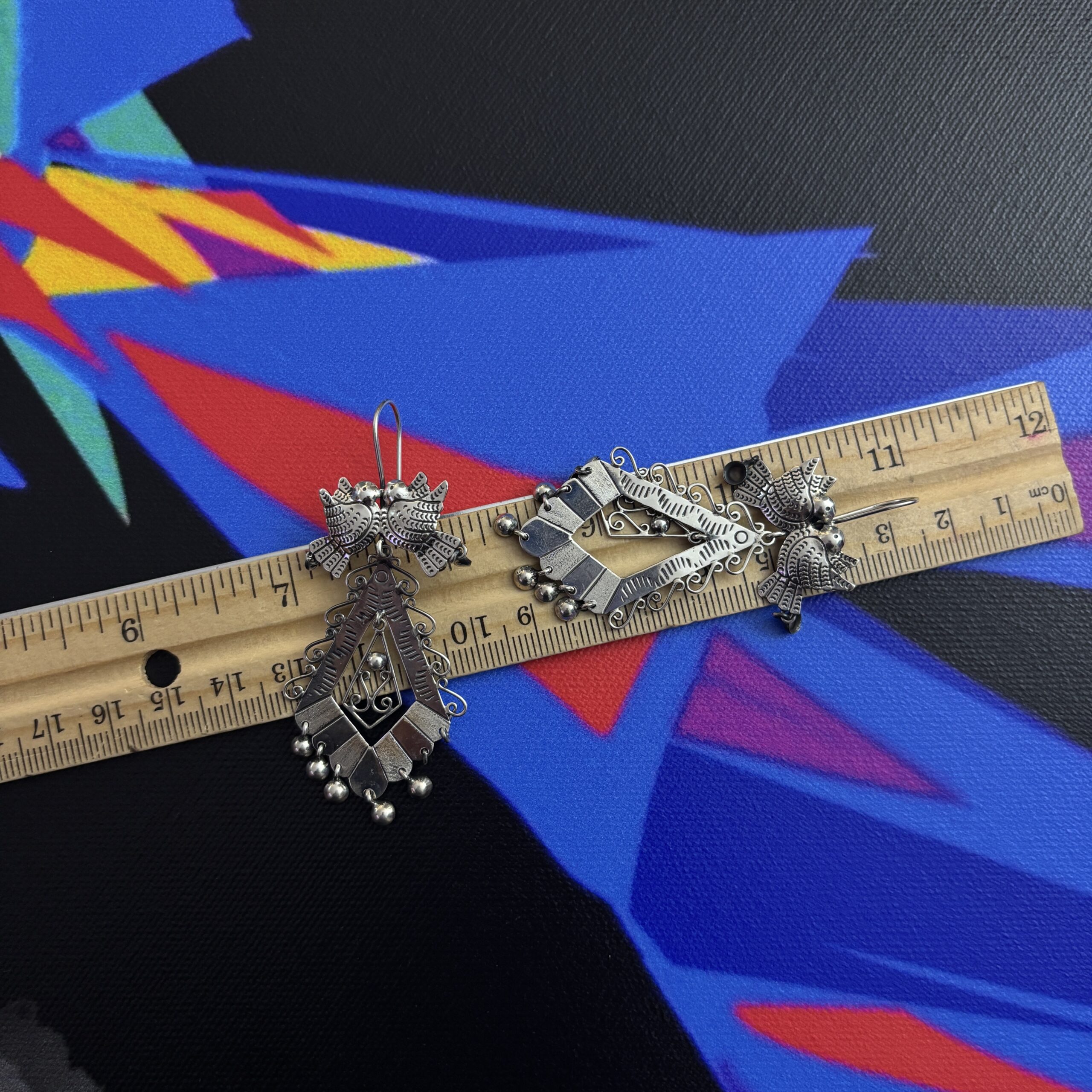 Bird Earrings by Maria Belen Nilson ~ Love Birds and Diamond Shapes Drops - Image 6