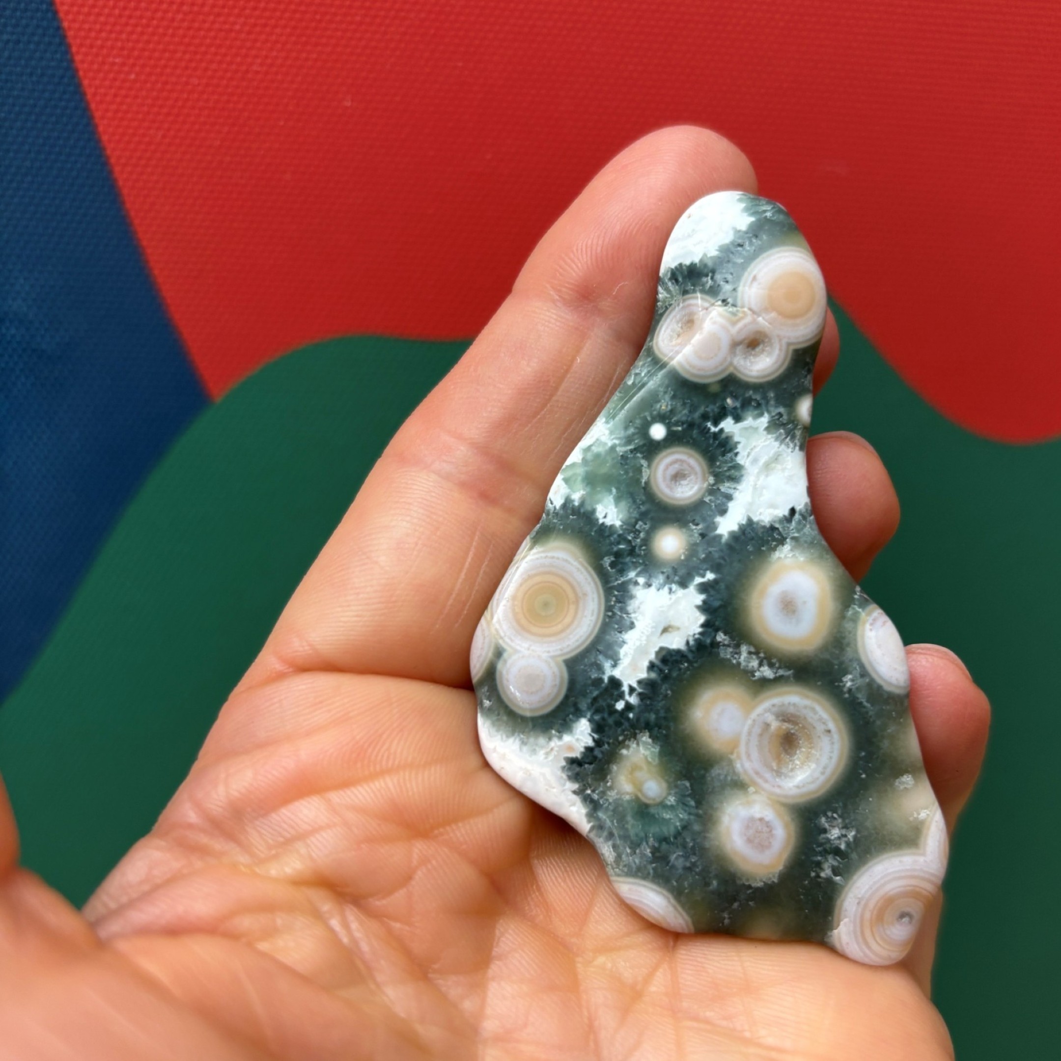 Ocean Jasper 8th Vein XL Tumbled Stone - Image 2