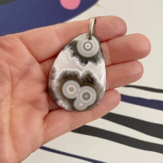 Ocean Jasper Oval Pendant ~ Marovato Old Stock