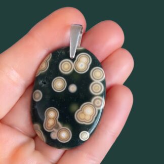 Ocean Jasper Oval Pendant ~ Marovato Old Stock