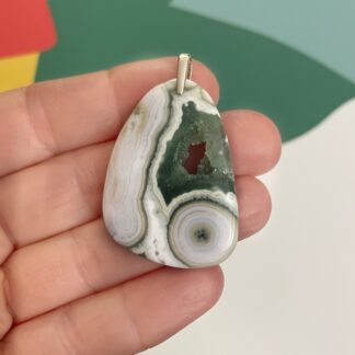 Ocean Jasper Oval Pendant ~ Marovato Old Stock
