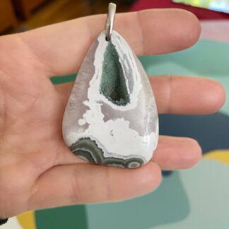 Ocean Jasper Oval Pendant ~ Marovato Old Stock