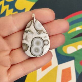 Ocean Jasper Oval Pendant ~ Marovato Old Stock
