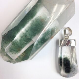 Quartz with Chlorite Cap Top Pendant