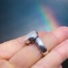 Rainbow Moonstone Moon Face Ring  ~ Adjustable Size - Image 6