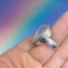 Rainbow Moonstone Oval Ring  ~ Size 6 - Image 2