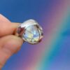 Rainbow Moonstone Oval Ring  ~ Size 6 - Image 3
