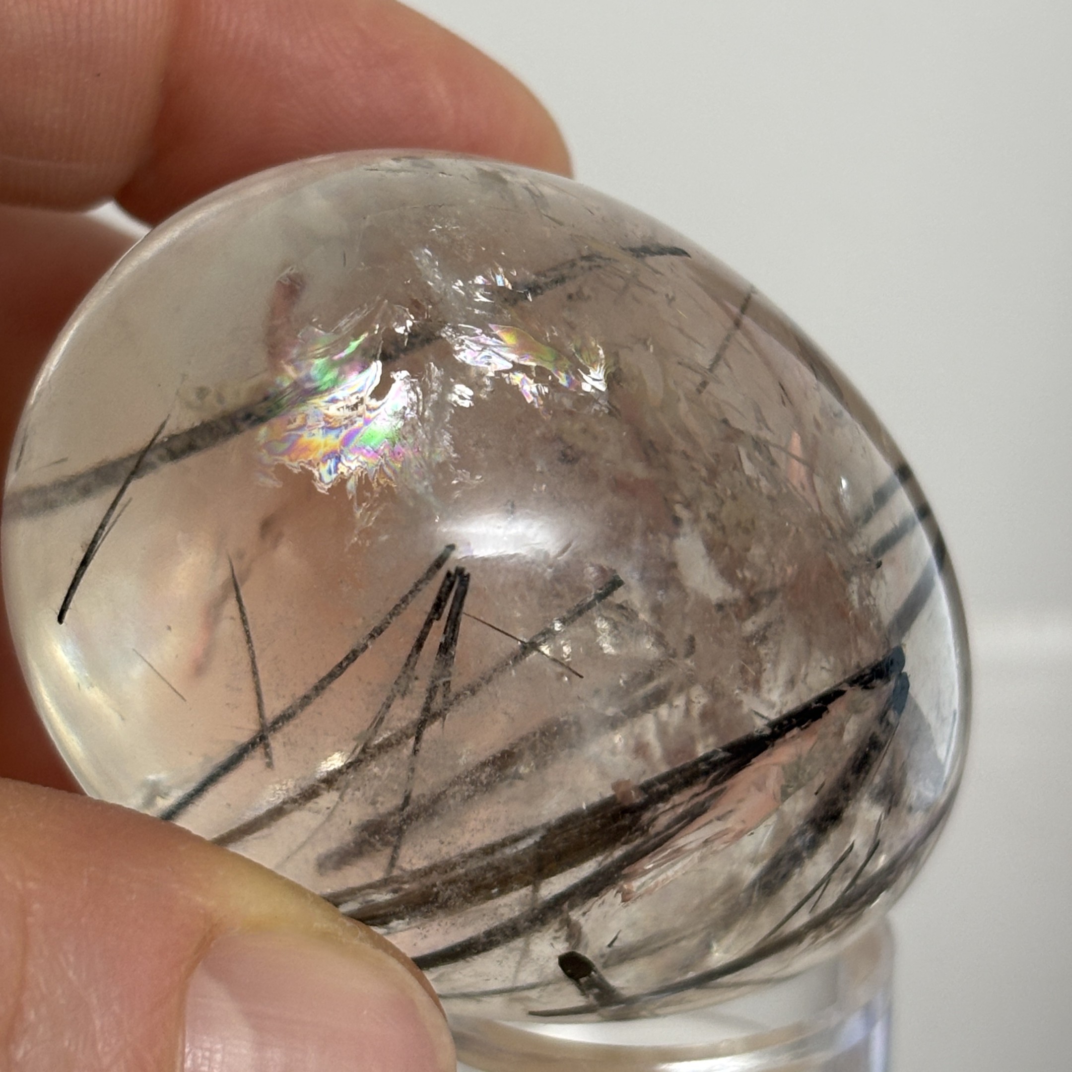 Black Rutilated Quartz Egg ~ Brazil - Image 12