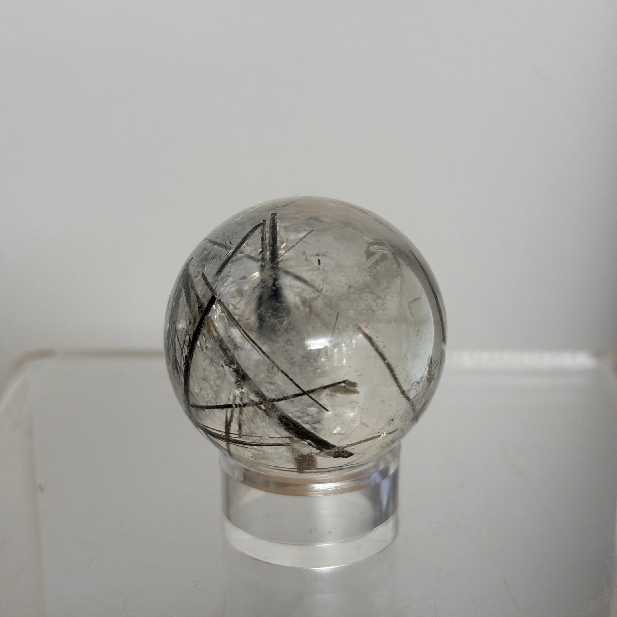 Black Rutilated Quartz Egg ~ Brazil - Image 7