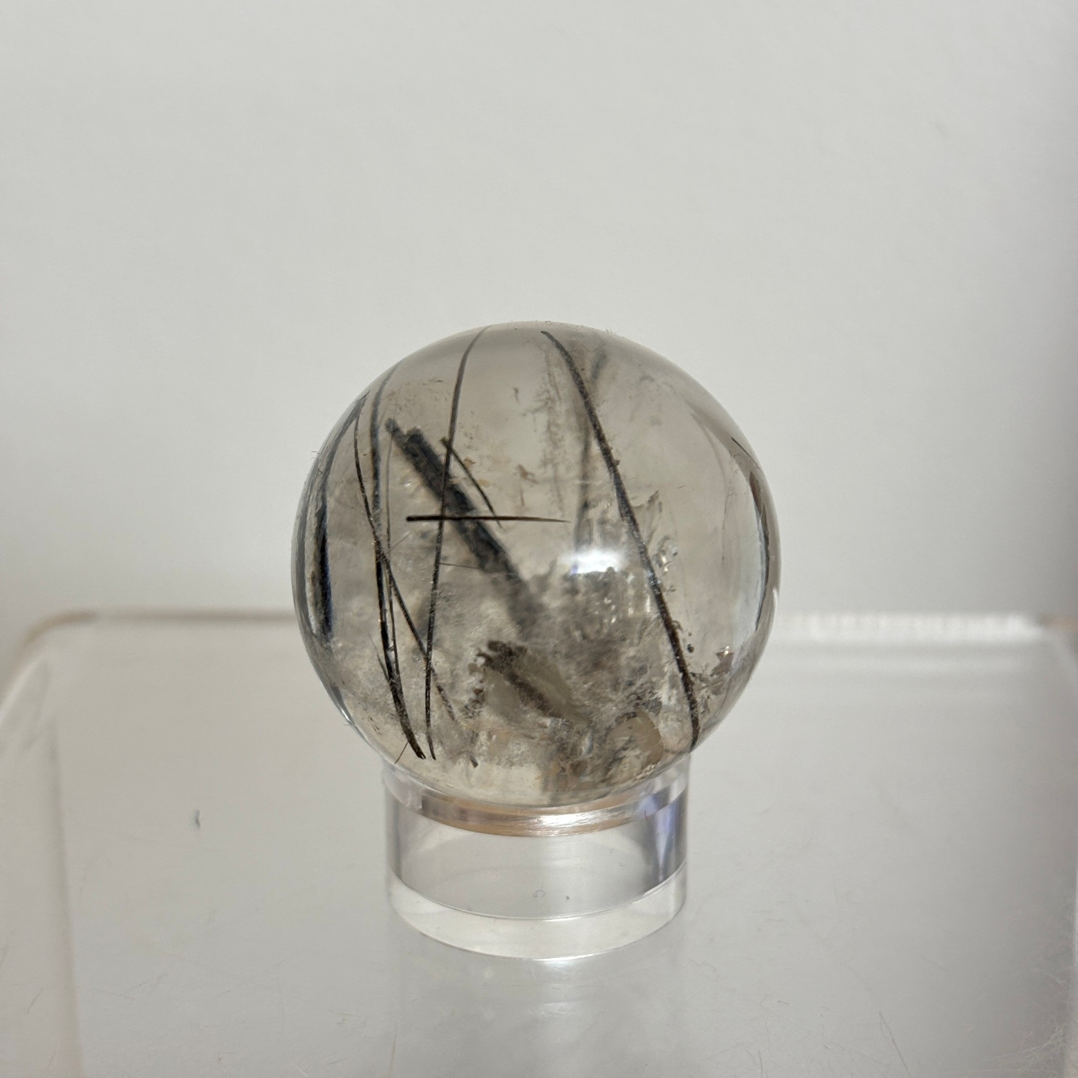 Black Rutilated Quartz Egg ~ Brazil - Image 8
