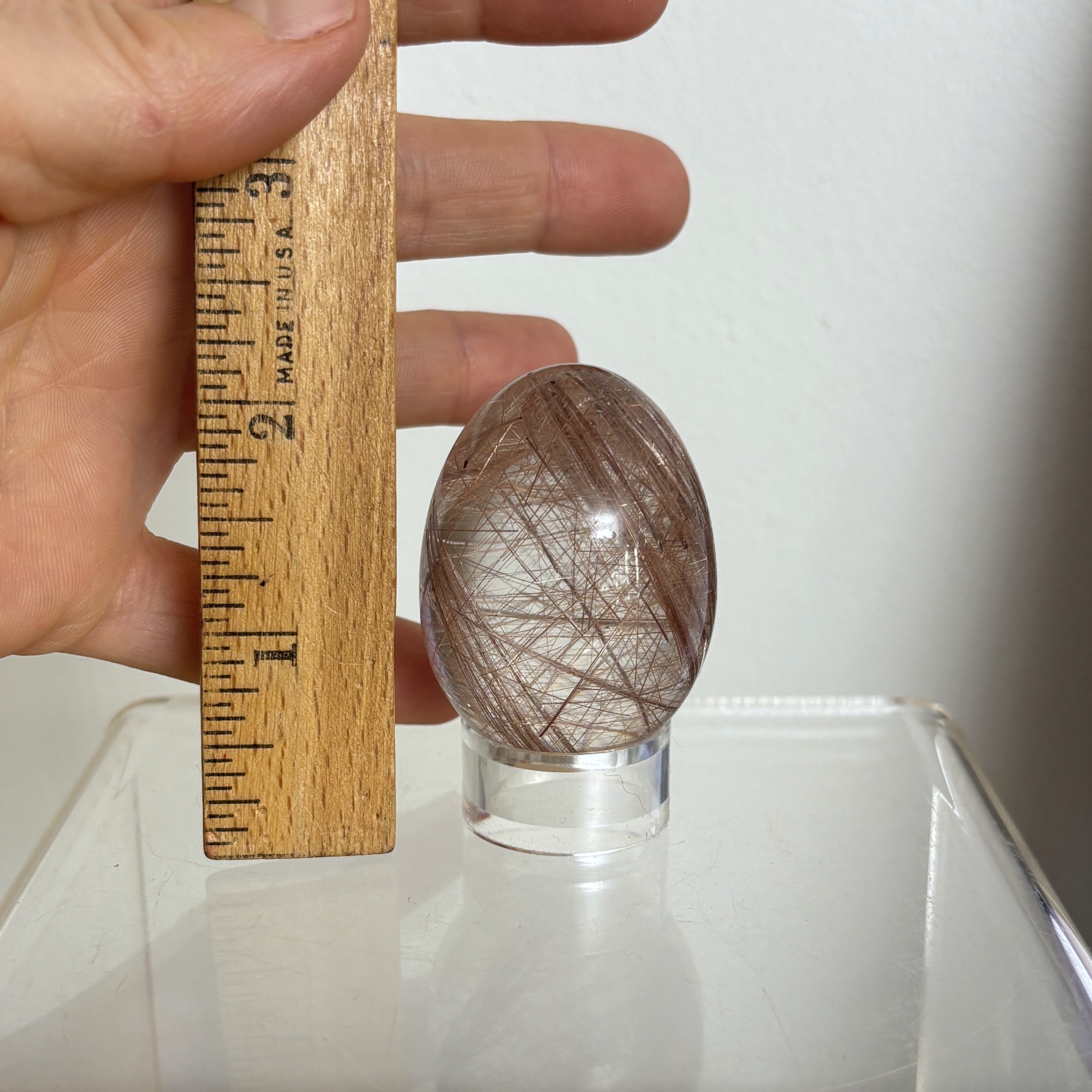 Rutilated Quartz Egg ~ Brazil - Image 10