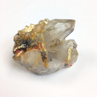 Rutilated Quartz Natural Cluster with Hematite