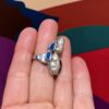 Steven Ruse Boulder Opal Doublets, Black Diopside, and Fresh Water Pearl Electroform Ring ~ Size 6 - Image 7