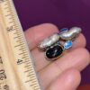Steven Ruse Boulder Opal Doublets, Black Diopside, and Fresh Water Pearl Electroform Ring ~ Size 6 - Image 9