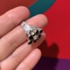Steven Ruse Garnet and Moonstone Electroform Ring ~ Size 7½ - Image 6