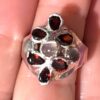 Steven Ruse Garnet and Moonstone Electroform Ring ~ Size 7½ - Image 9