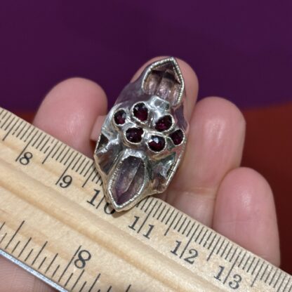 Steven Ruse Vera Cruz Amethyst and Garnet Electroform Ring ~ Size 8 - Image 8